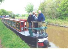 Carole and Ted Mullett and Julene and Bruce Campbell crewed this narrowboat in England.