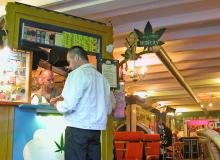 In the Netherlands, pot users go to coffeeshops — not jail. Photo by Rick Steves