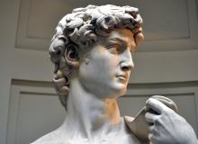 David, Michelangelo. "Yes, we can,” say the eyes of Renaissance Man. Photo by Cameron Hewitt.