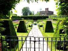 What is now known as the Pond Garden was a fish farm in medieval times — Hampton Court Palace, Surrey, England. Photos by Yvonne Michie Horn