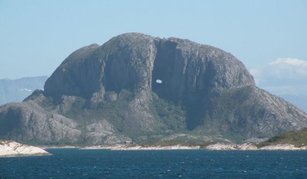 Mt. Torghatten on Torget Island, near Brønnøysund, Norway