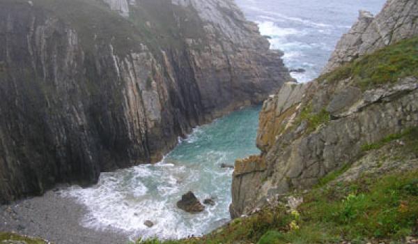 A cove on the rugged coast of the Crozon peninsula — Brittany, France.