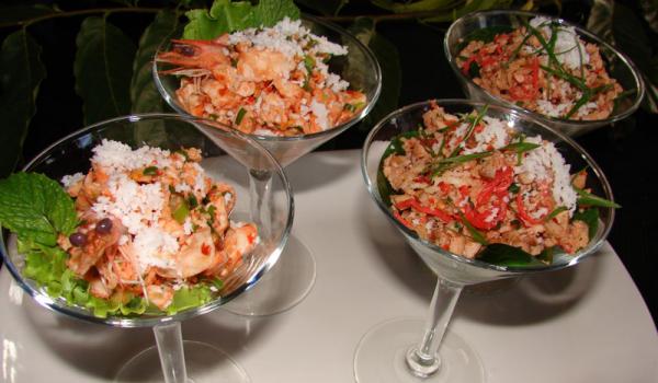 Sweet Shrimp Kelaguen as served at the Hyatt Regency in Saipan.