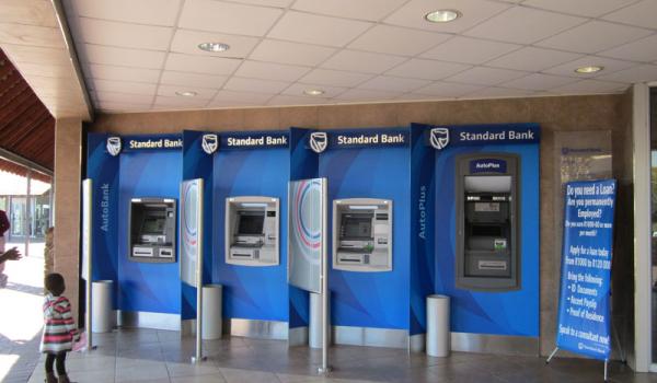 Of these three AutoBank ATMs on the left, we used the second and third machines. 