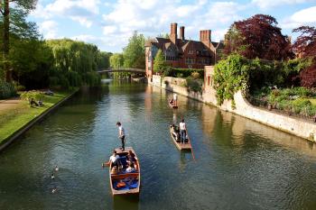 One of the best ways to see the University of Cambridge is by punting on the River Cam. Photo by Cameron Hewitt