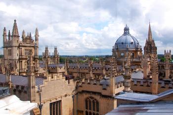 Oxford’s skyline is peppered with spires and domes from its venerable colleges. Photo by Cameron Hewitt