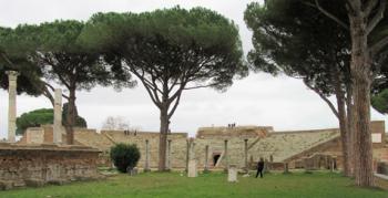 Theater and umbrella pines — Ostia Antica. Photos by Stephen Addison