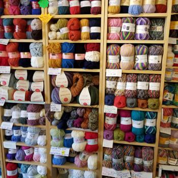 Yarn for sale in a knitting shop in Cricklade. Photo by Edna R.S. Alvarez