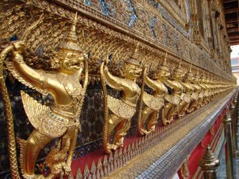Detail of a temple in Bangkok, Thailand. Photo by Linda Beuret
