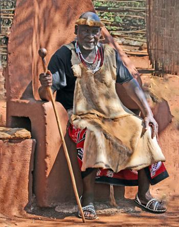 Village leader in Swaziland. Photos by Joyce Bruck