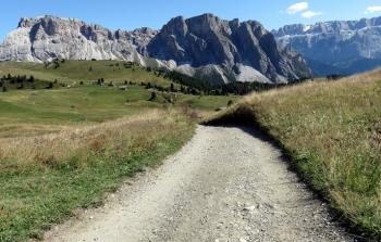 An easy trail from the Seceda lift station through Alpine pastures.