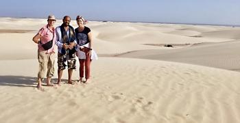 Alla, Kais and Chris at the Zahik dunes.
