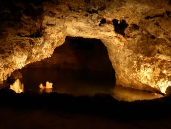 A grotto within Harrison's Cave, Barbados.