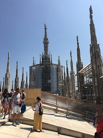 On the roof of Milan Cathedral.