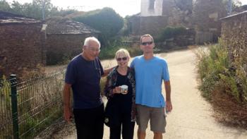 Ray, Nancy and John Friedman at Casa Garcia in Gonzar, Spain, on Day 3. Photo by Ken Friedman