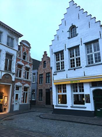 Street in Bruges, Belgium.