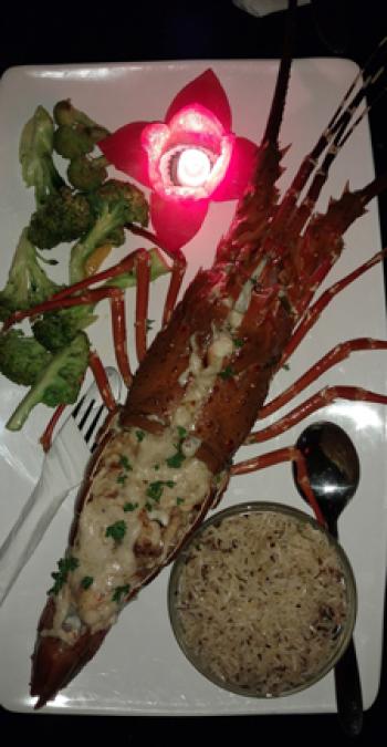A lobster dish in Goa, India.