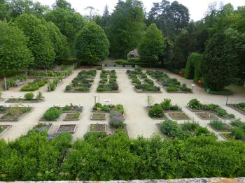 The herb garden at Valtice, as viewed over the château’s wall.