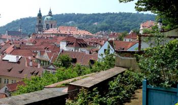 There are views of red-roofed Prague at every turn in the Gardens below Prague Castle.