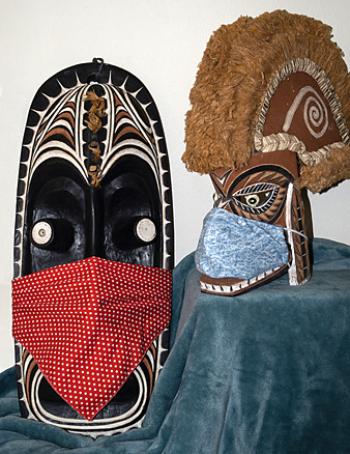 A couple of my masked masks, both of these from Papua New Guinea.