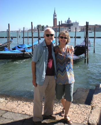Tom Kilroy and Joan Anderson in Venice.