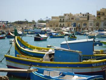 Picturesque fishing village of Marsaxlokk on Malta Island.