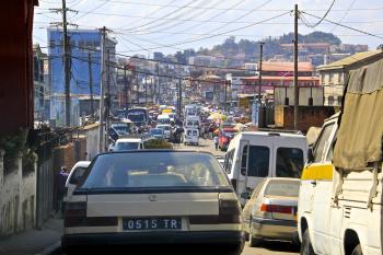 Crazy traffic in Tana.