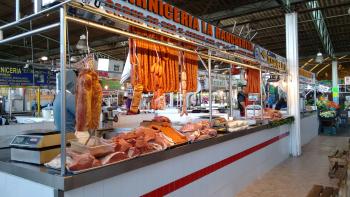 The meat section of the Mercado Melchor Ocampo is impressive… if a little short on refrigeration.