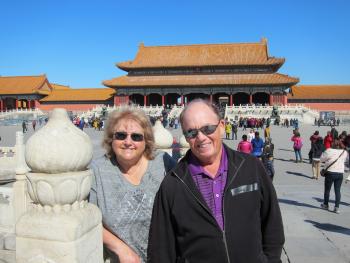 Jill and Dennis Miller at Beijing's Forbidden City.