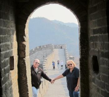 Dennis and Jill Miller at the Great Wall.