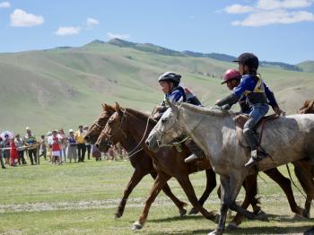 Jockeys for the 25-kilometer race at the Naadam Festival were between the ages of 6 and 12; children start riding at 3 or 4 years old!