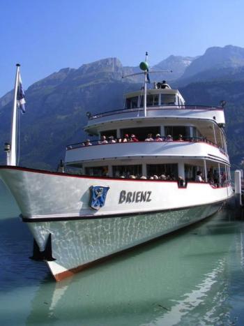 The lake steamer in Brienz. Photo by Emily Moore