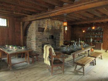 Re-creation of the Common Room at the Port-Royal settlement. 
