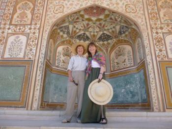 Mary O’Donnell and her niece, Caroline, at the Amber Fort in Jaipur.