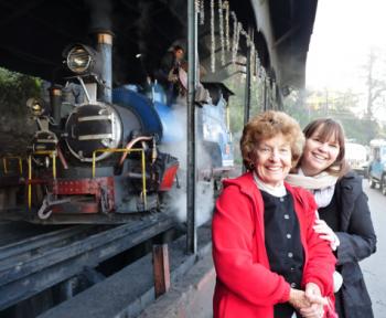 The Toy Train in Darjeeling, with Mary O'Donnell and her niece, Caroline.