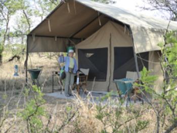 Nili Olay at Lake Manze Tented Camp in Selous Game Reserve, Tanzania.