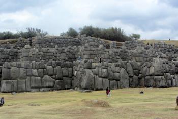 Impressive stone walls at Sacsayhuamán.
