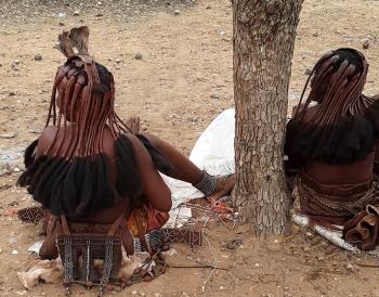 Himba village women. Photo by Judy Pfaffenberger