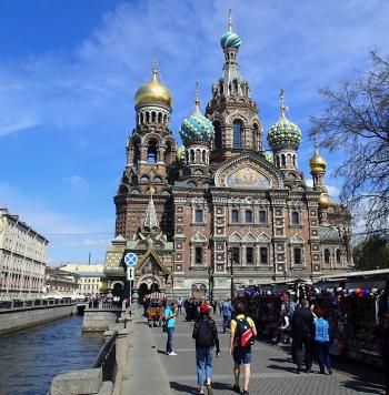 The Church of the Savior on the Spilled Blood in St. Petersburg.