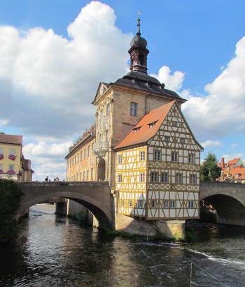 The Altes Rathaus in Bamberg, northern Bavaria, Germany.