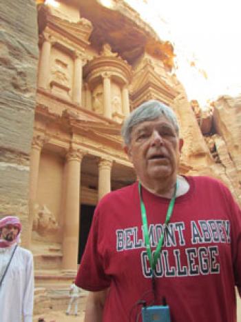 Robert Siebert at the Treasury in Petra, Jordan.