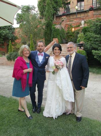 Carole and Marvin with the bridal couple.