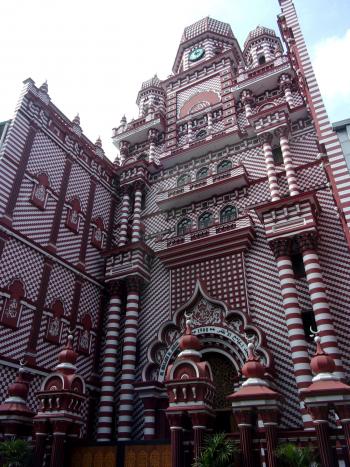 Jami-Ul-Alfar Mosque in Colombo’s Pettah District.