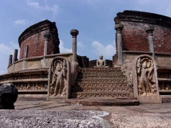 In the Sacred Quadrangle of the Ancient City of Polonnaruwa.