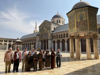 Our group at the Great Mosque (Omayyad Mosque) in Damascus.