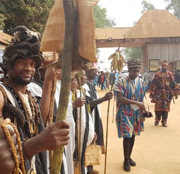 Waiting to pay homage to Cameroon’s sultan at the Nguon Festival in Foumban. Photo by Chris Johnston for Steppes Travel