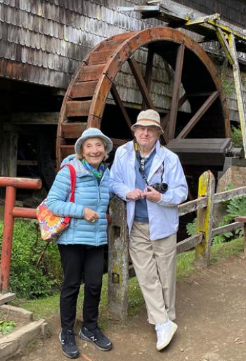 Lili and Don Tremblay at an outdoor museum in Chile.