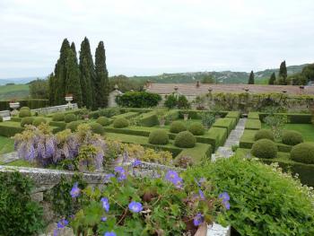 One section of the vast gardens at La Foce.