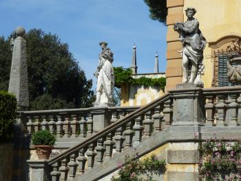 In the garden at Villa La Pietra, now the home of NYU Florence.