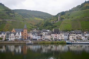 View from our apartment in Zell, on the Mosel River.